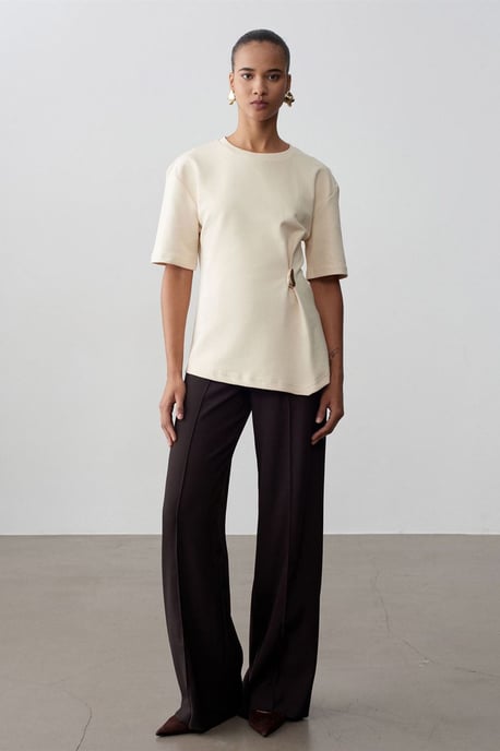 Damen Rundhals Kurzarm Jersey T-Shirt - Image 2