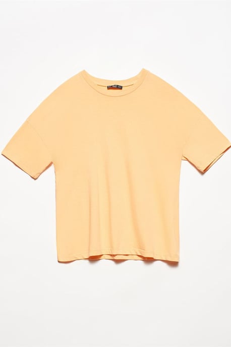 Damen Baumwoll Rundhalsausschnitt T-Shirt - Image 1