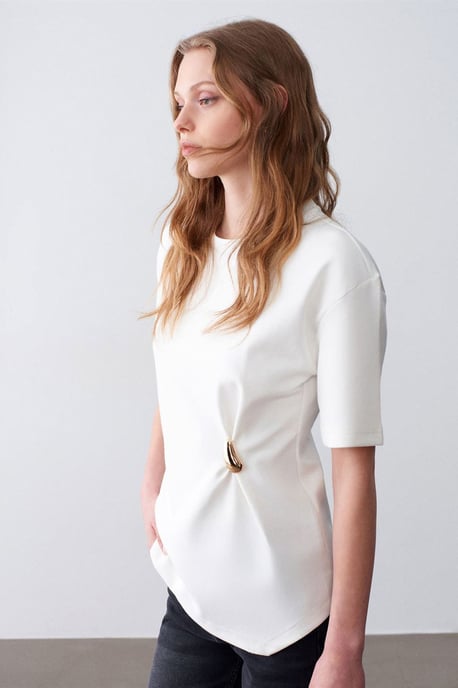 Damen Rundhals Kurzarm Jersey T-Shirt - Image 2