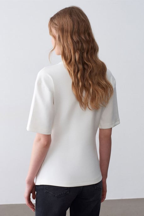Damen Rundhals Kurzarm Jersey T-Shirt - Image 3