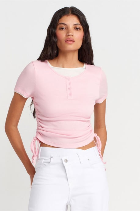 Damen Baumwoll Slim Fit Rundhals T-Shirt - Image 3