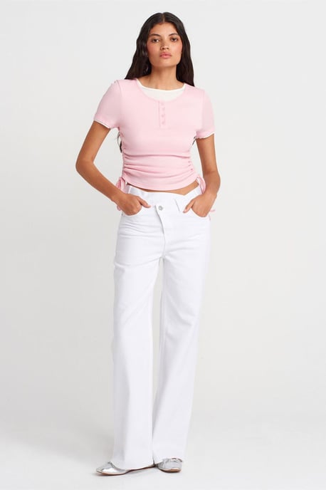 Damen Baumwoll Slim Fit Rundhals T-Shirt - Image 4
