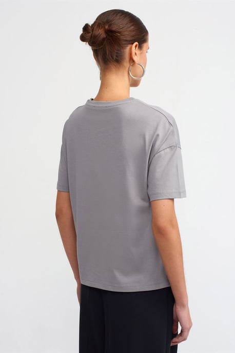 Damen Baumwoll Rundhalsausschnitt T-Shirt - Image 2