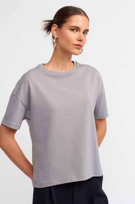 Damen Baumwoll Rundhalsausschnitt T-Shirt - Image 3
