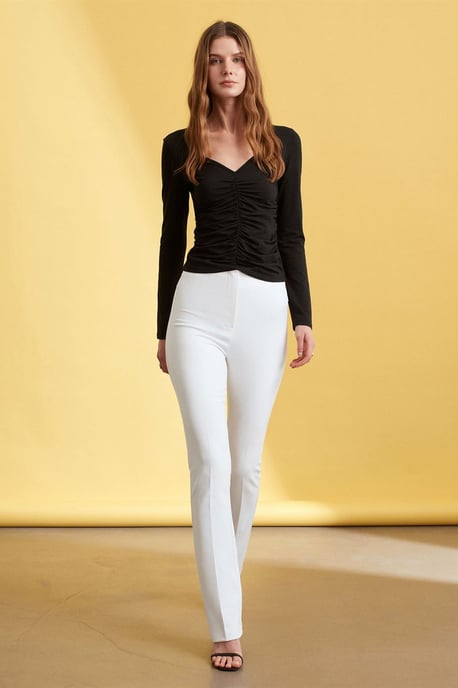 Damen Gerade Bein Krepphose - Image 4