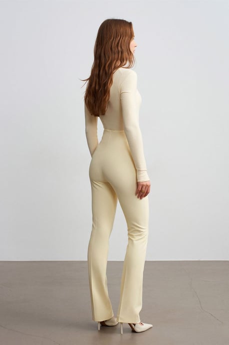 Damen Gerade Bein Krepphose - Image 3