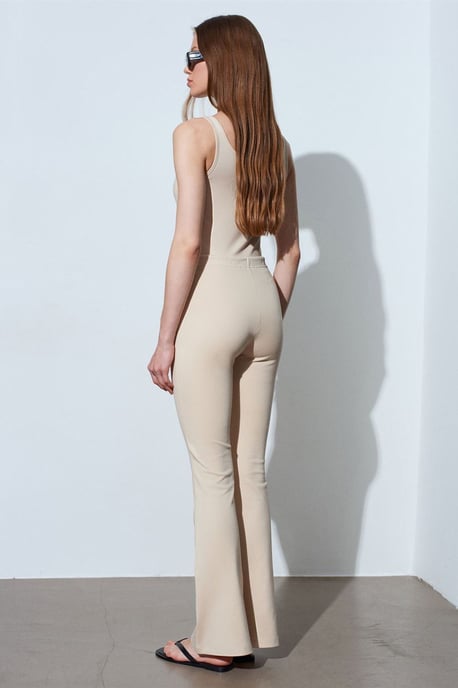 Hüfthohe Schlagjerseyhose mit Kordelzug - Image 2