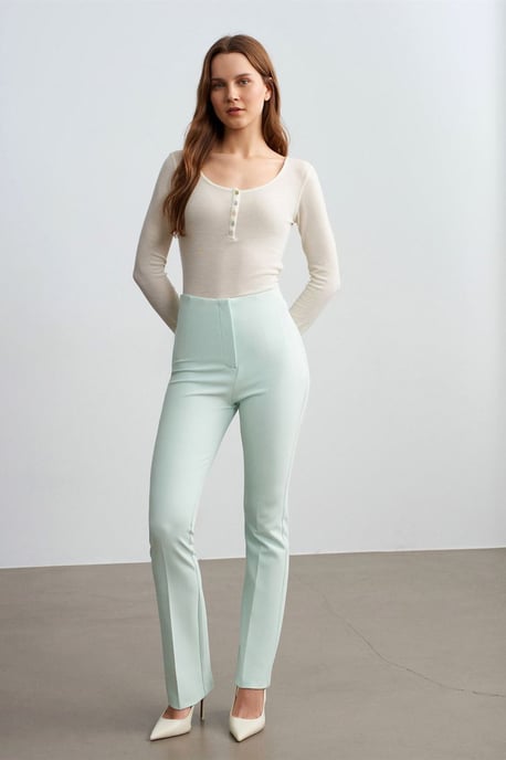 Damen Gerade Bein Krepphose - Image 1