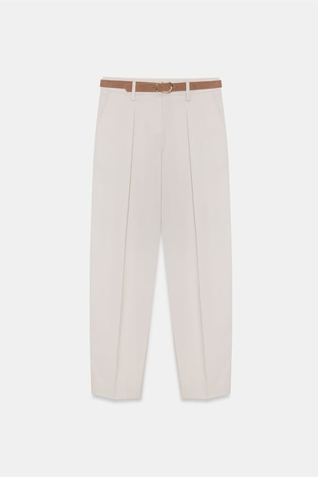 Belted Straight-Leg-Crepeshosen - Image 6