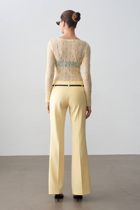 Belted Straight-Leg-Crepeshosen - Image 2