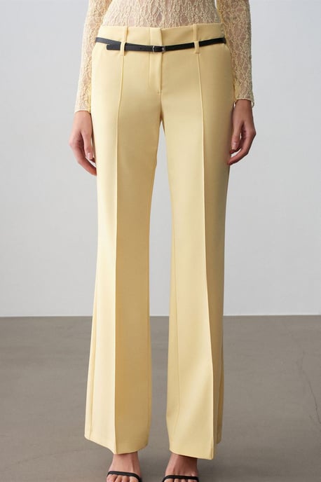Belted Straight-Leg-Crepeshosen - Image 3