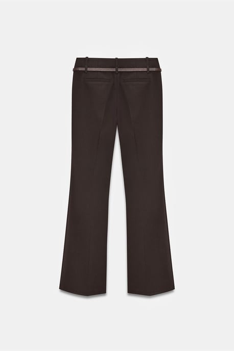 Belted Straight-Leg-Crepeshosen - Image 6