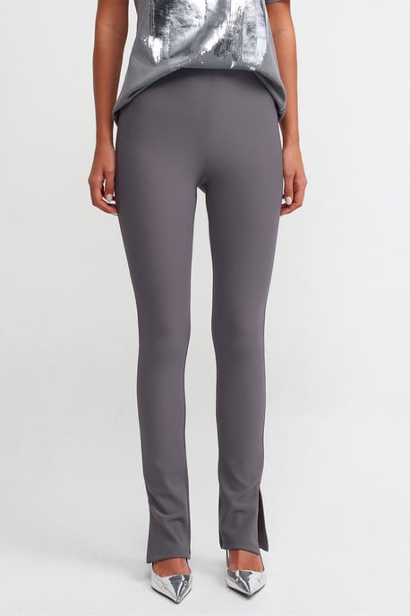 Hochtaillierte Flared Leggings mit Schlitz - Image 3