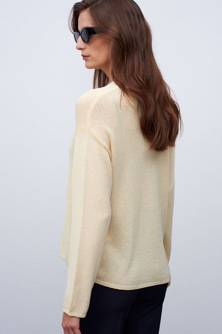 Damen Rippstrick Boot-Ausschnitt Pullover - Image 2