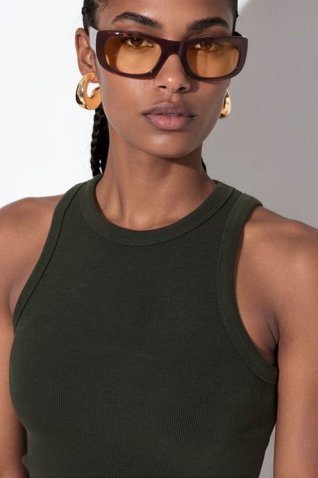 Rippstrick-Baumwoll-Mix Tanktop - Image 4
