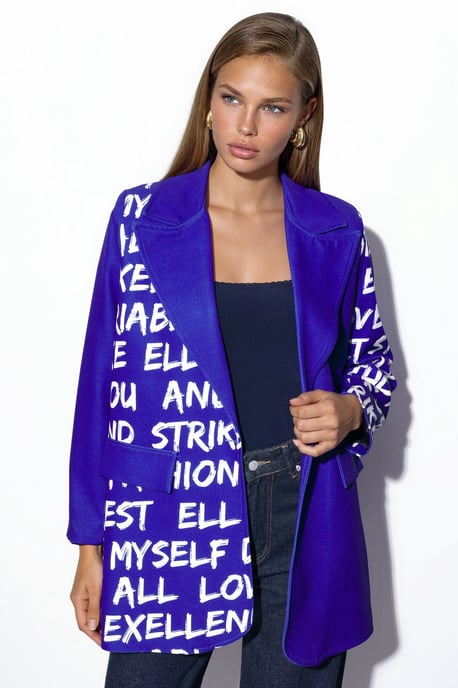 Oversized Crepe Blazerjacke - Image 1