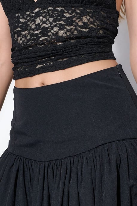 Hochwaisted A-Linien Midi-Rock - Image 4