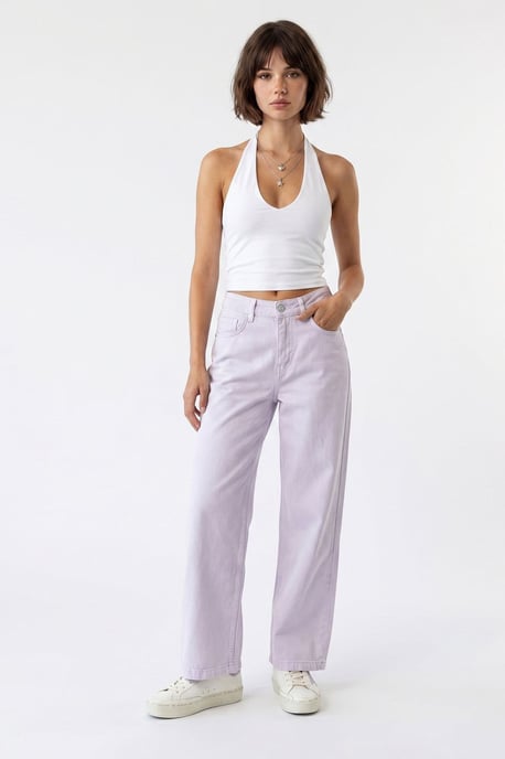Hochtaillierte Weite Jeans aus Baumwolle - Image 1