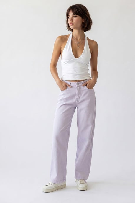 Hochtaillierte Weite Jeans aus Baumwolle - Image 2