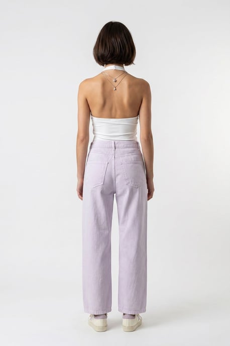Hochtaillierte Weite Jeans aus Baumwolle - Image 3