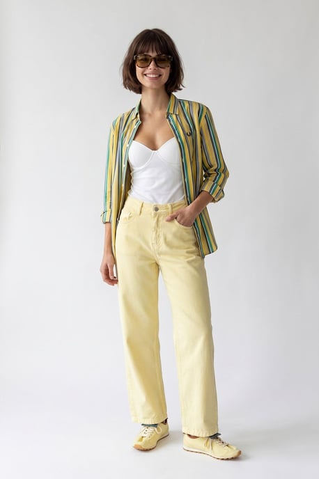 Hochtaillierte Weite Jeans aus Baumwolle - Image 1