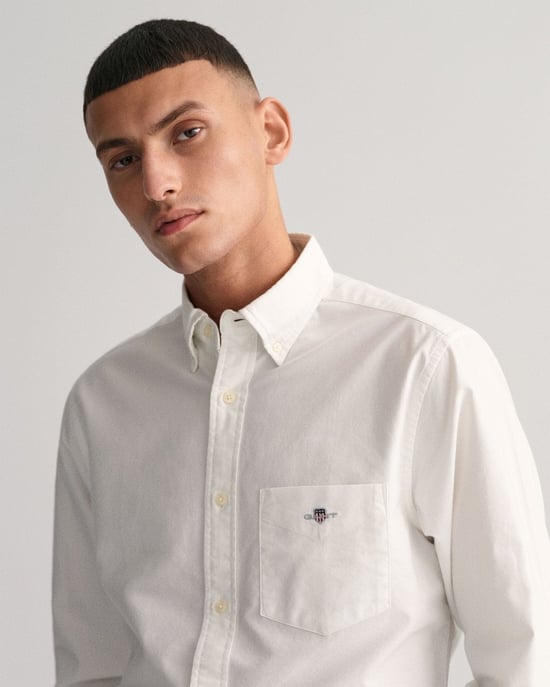 GANT Mens Regular Fit Long Sleeve Oxford Shirt - Image 3