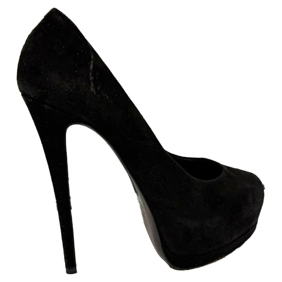 Giuseppe Zanotti Plateau-Pumps mit runder Spitze aus schwarzem Wildleder - Image 1