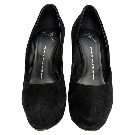 Giuseppe Zanotti Plateau-Pumps mit runder Spitze aus schwarzem Wildleder - Image 2