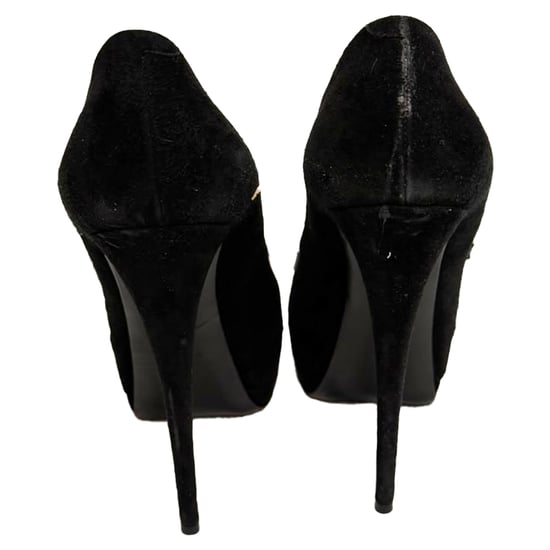 Giuseppe Zanotti Plateau-Pumps mit runder Spitze aus schwarzem Wildleder - Image 3