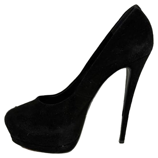 Giuseppe Zanotti Plateau-Pumps mit runder Spitze aus schwarzem Wildleder - Image 4