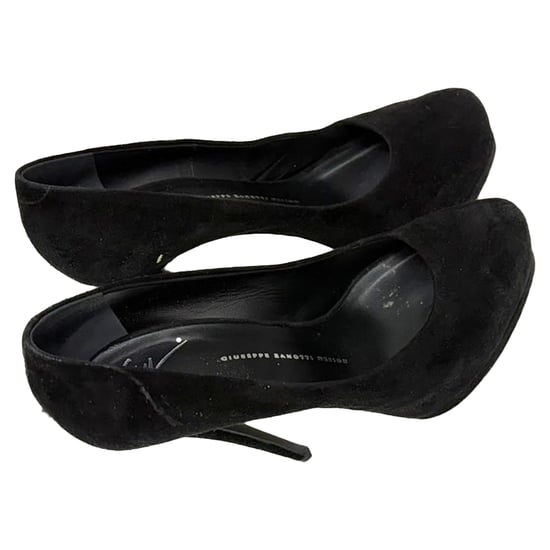 Giuseppe Zanotti Plateau-Pumps mit runder Spitze aus schwarzem Wildleder - Image 5