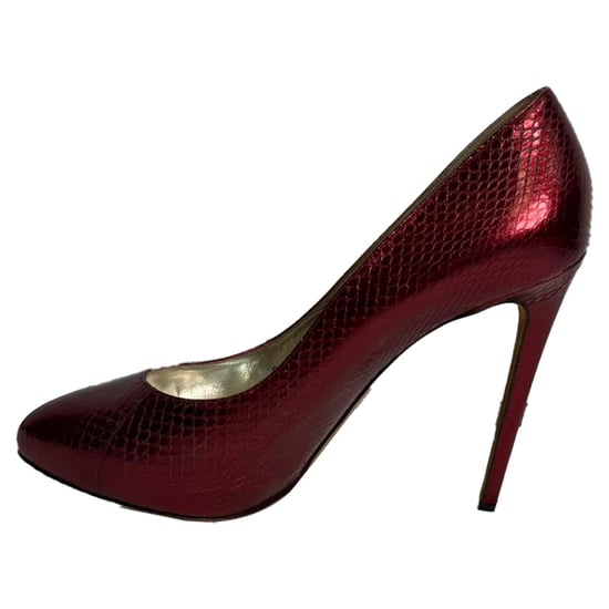 Dolce & Gabbana Pumps aus rotem Leder mit Prägung - Image 3
