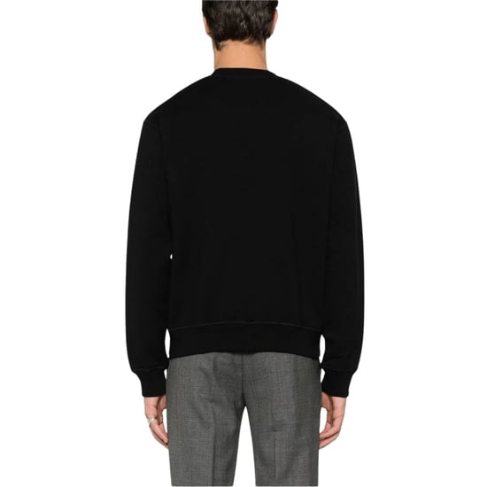 Dsquared2 D2 Pailletten-logo-pullover Mit Rundhalsausschnitt, Schwarz - Image 3