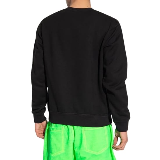 Dsquared2 Icon Blurred Lime Logo Rundhalspullover Schwarz - Image 3