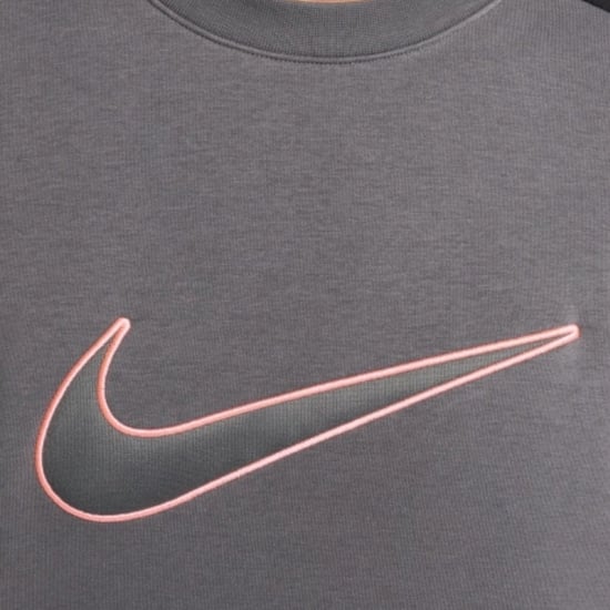 Grauer Pullover Mit Großem Nike-swoosh-logo - Image 4