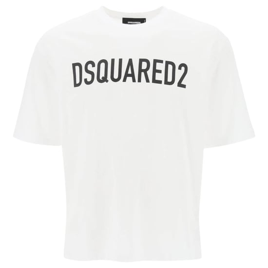 Dsquared2 Loose Fit Markenlogo Weißes T-shirt - Image 1