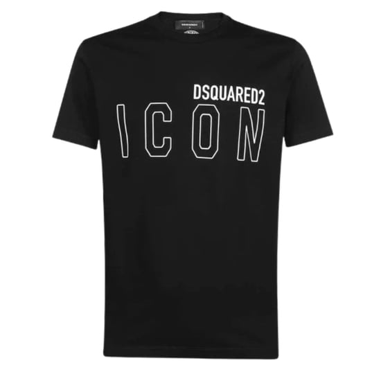 Dsquared2 Icon Outline Logo Schwarzes T-shirt - Image 1