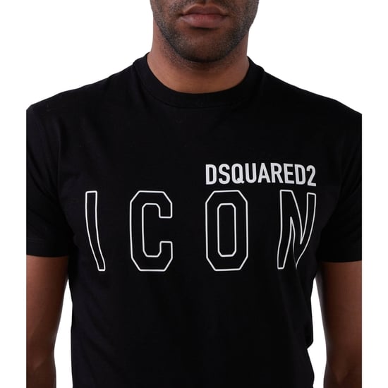 Dsquared2 Icon Outline Logo Schwarzes T-shirt - Image 6