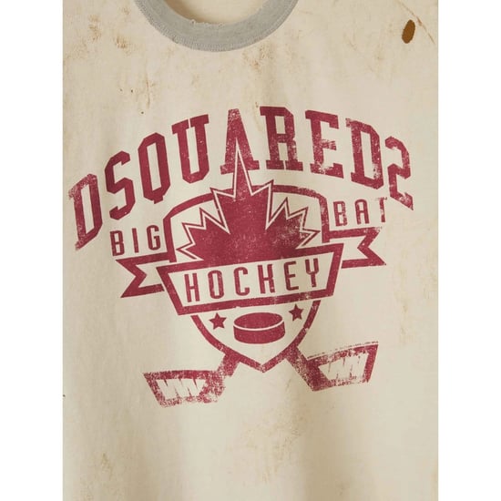 Dsquared2 Hockey Design Champagner T-shirt - Image 3