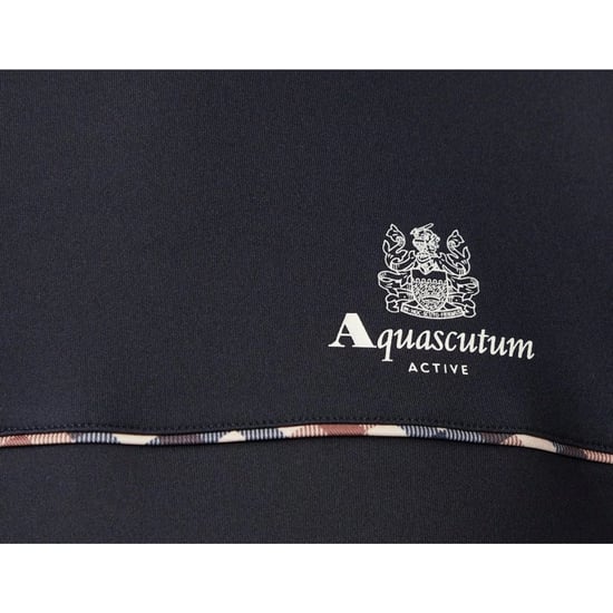 Aquascutum Active Stretch Piping Marineblaues T-shirt - Image 5