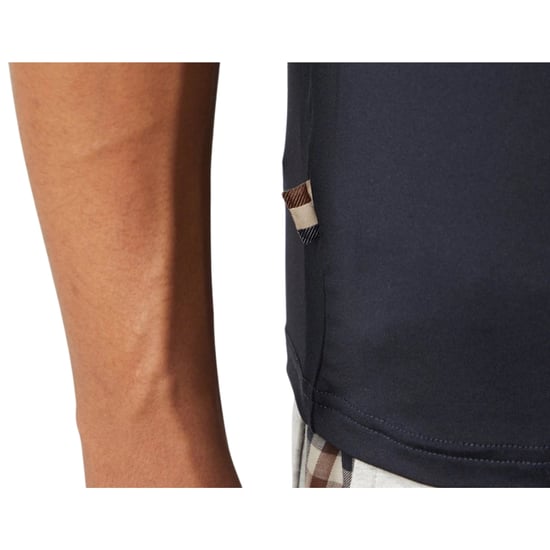 Aquascutum Active Stretch Piping Marineblaues T-shirt - Image 6