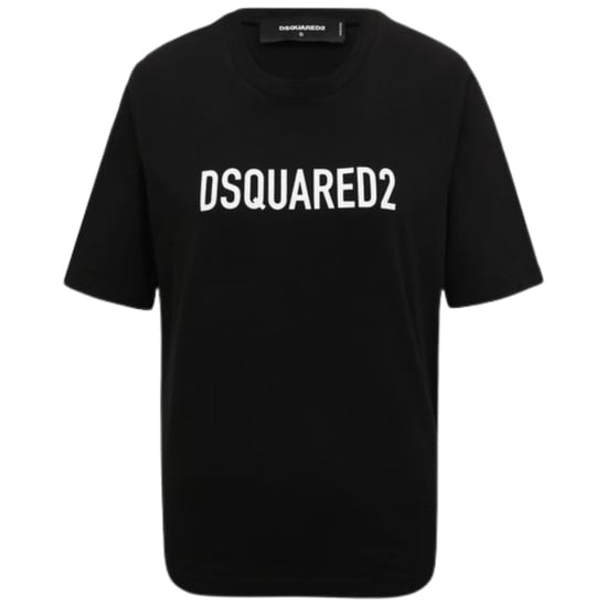 Dsquared2 Schwarzes T-shirt Mit Auffälligem Logo-print - Image 1