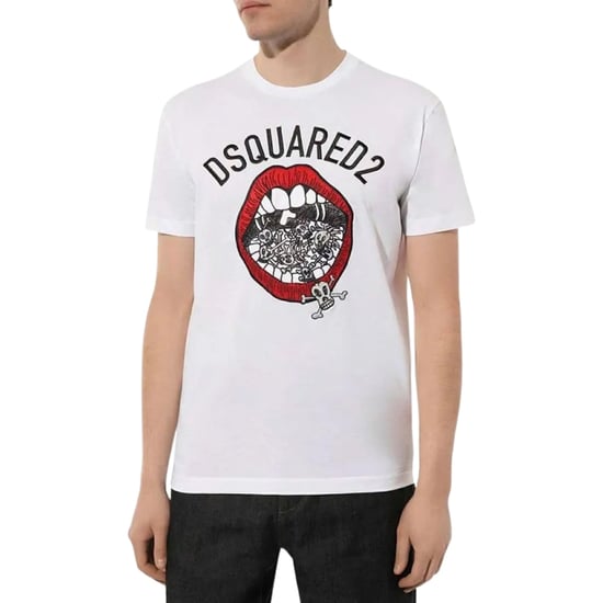 Dsquared2 Marken-t-shirt Mit Mund-grafik, Weiß - Image 2