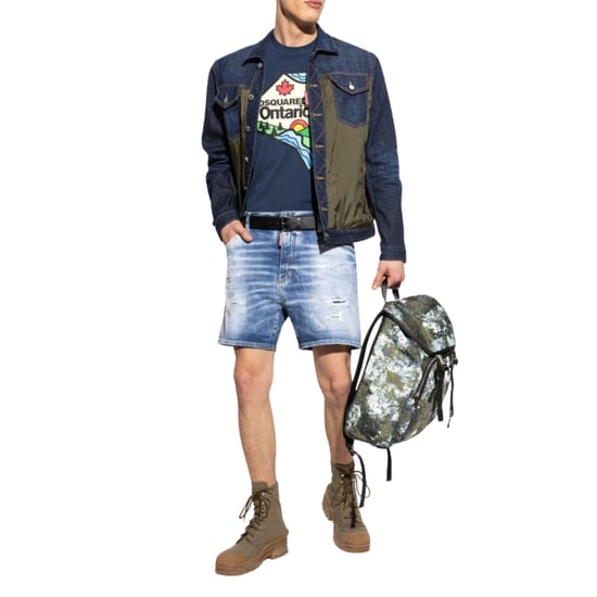 Dsquared2 Ontario Logo Marineblaues T-shirt - Image 5
