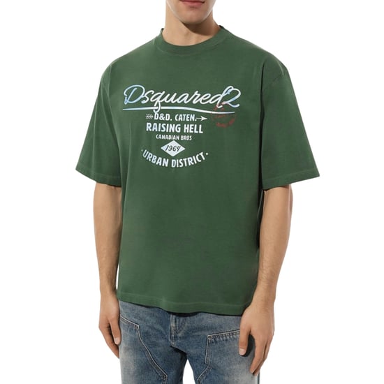 Dsquared2 Branded Raising Hell Logo Grünes T-shirt - Image 3