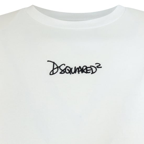 Dsquared2 Weißes T-shirt Mit Kleinem Signature-logo - Image 2