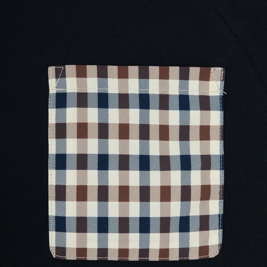 Aquascutum Active Raglan Check Pocket Schwarzes T-shirt - Image 3