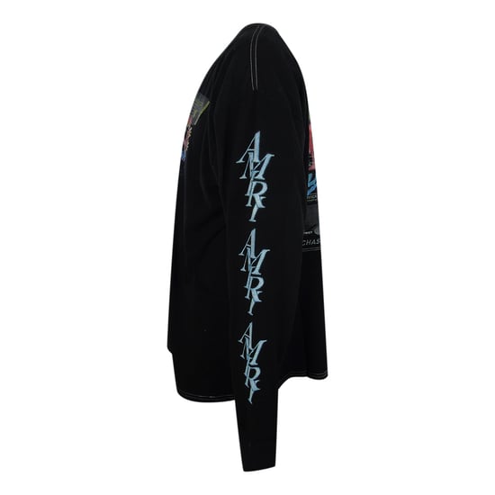 Amiri Langarmshirt Mit Gestapeltem Kreislogo, Schwarz - Image 3