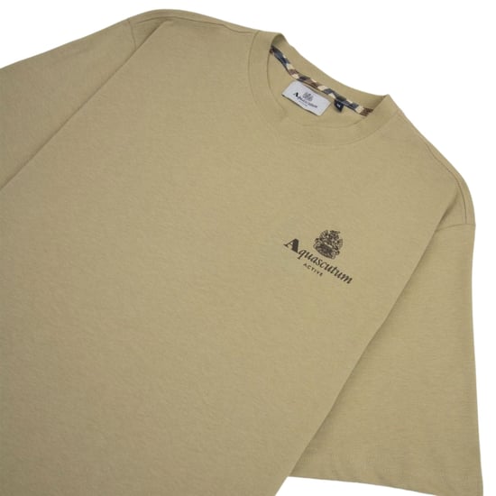 Aquascutum Active T-shirt Mit Kleinem Logo, Beige - Image 2