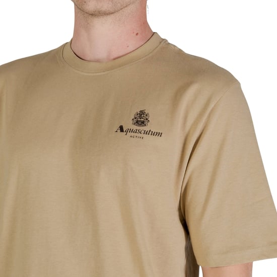 Aquascutum Active T-shirt Mit Kleinem Logo, Beige - Image 6